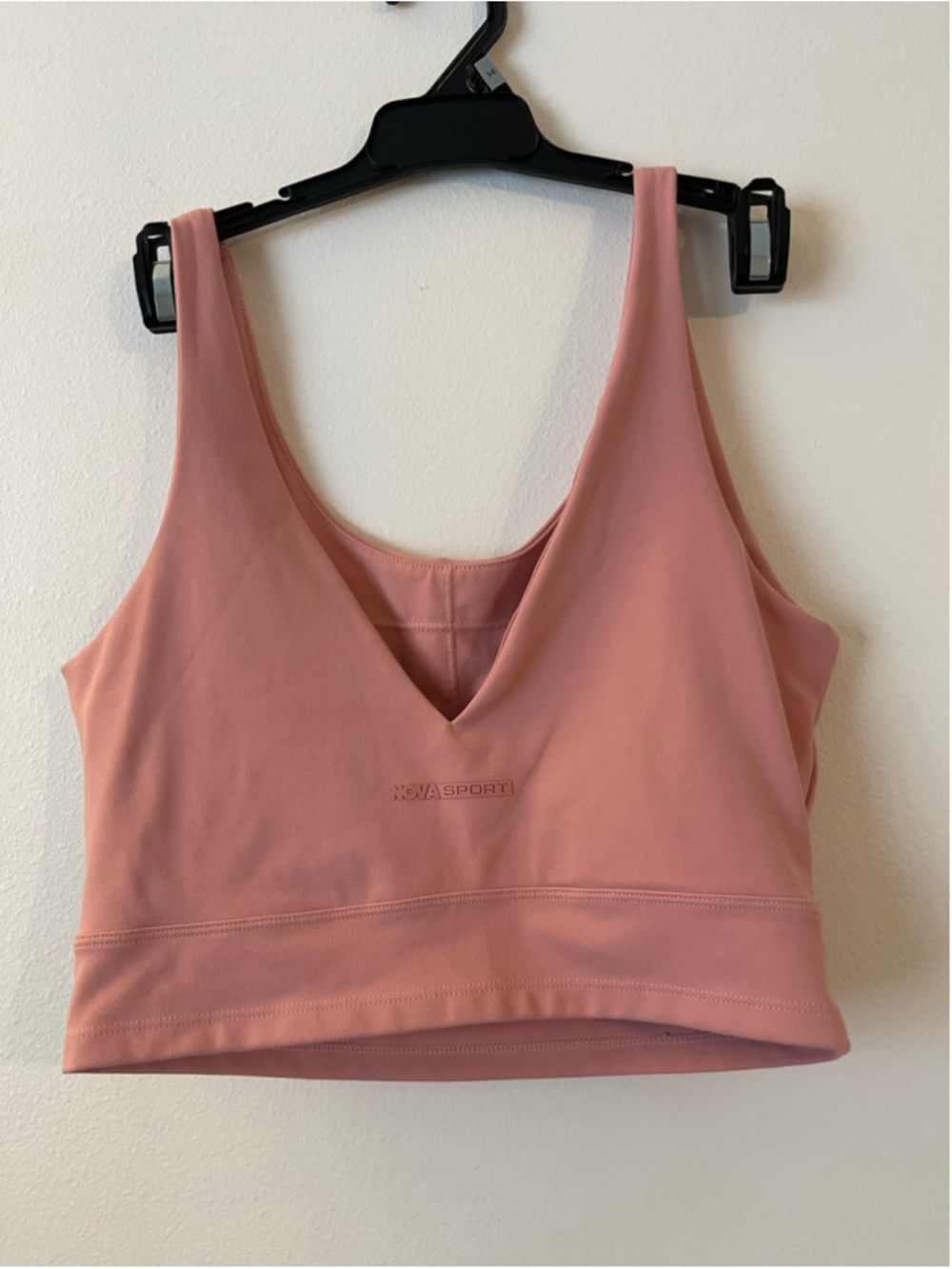 Women's Unbranded Sports Bra Size M Pink Cutout Crop Top